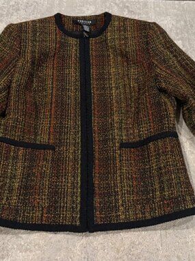 Parisian Signature Brown Tweed Boucle Blazer Jacket 4P